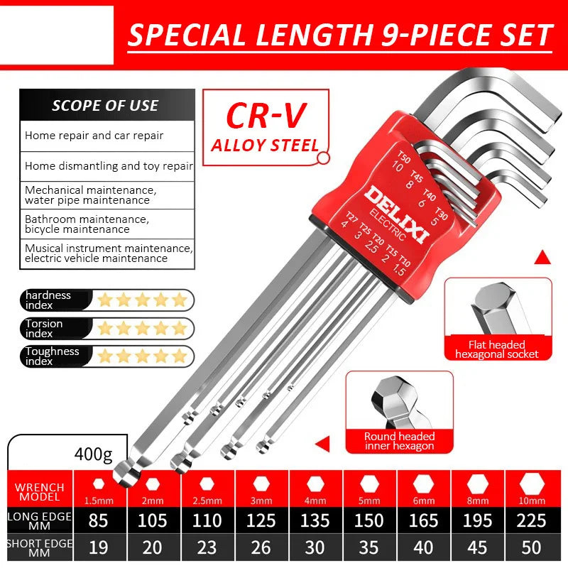 Conjunto Chave Allen DELIXI